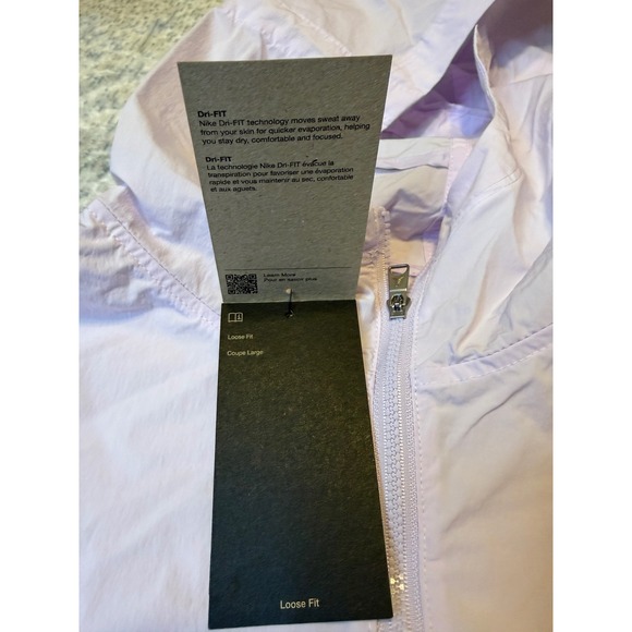 Jordan Women's Lightweight Cropped Hooded Windbreaker Jacket barely Grape Size S - Picture 5 of 8